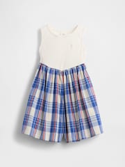 Gap Blue Mixed Media Jumpsuit (6mths-5yrs) - Image 2 of 3