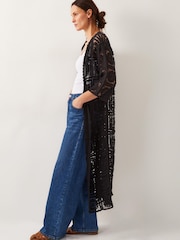 Schwarz - Monsoon Cara Crochet Beach Cover-Up - Bild 1 von 5