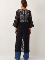 Schwarz - Monsoon Cara Crochet Beach Cover-Up - Bild 4 von 5