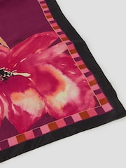 Monsoon Black Fenella Flower Print Silk Square Scarf - Image 2 of 2