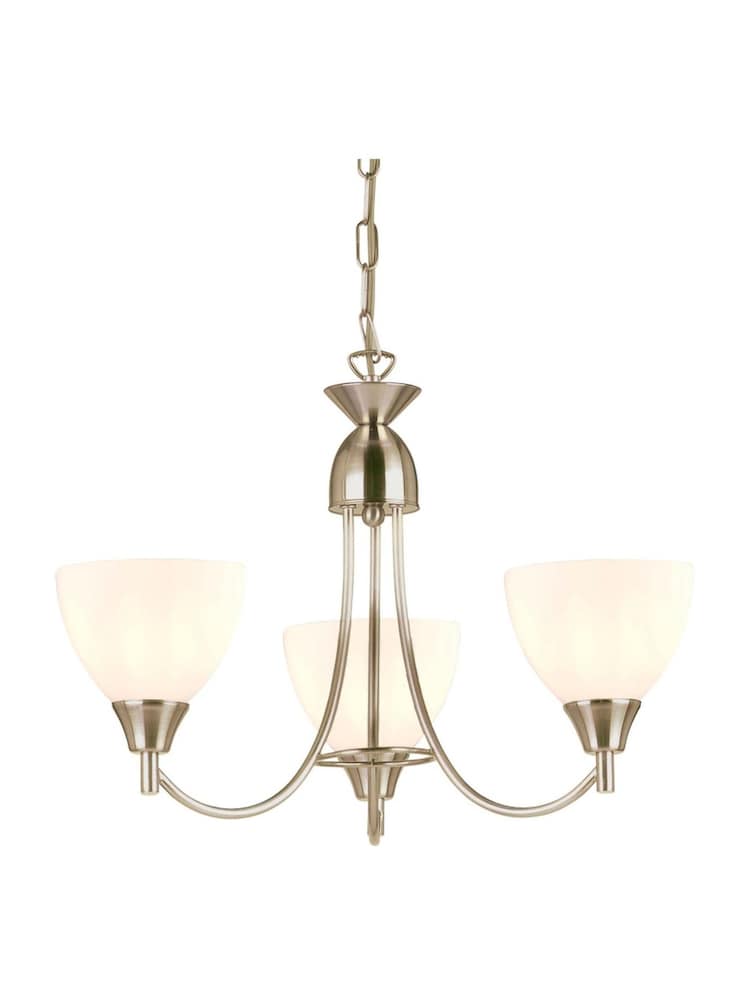 Gallery Home Chrome Alder 3 Satin Chrome Pendant Light - Image 1 of 1
