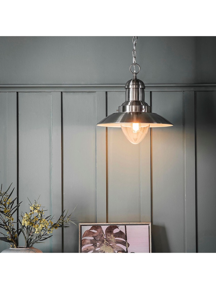 Gallery Home Silver Mendocino Pendant Light - Image 1 of 4