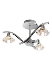 Gallery Home Chrome Lynford 3 Ceiling Lamp - Image 1 of 1