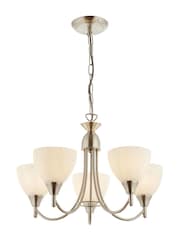 Gallery Home Chrome Alder 5 Satin Pendant Light - Image 1 of 1