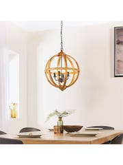 Gallery Home Light Wood Tobia Pendant Light - Image 1 of 8