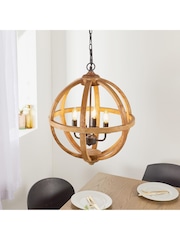 Gallery Home Light Wood Tobia Pendant Light - Image 4 of 8