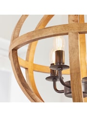 Gallery Home Light Wood Tobia Pendant Light - Image 6 of 8