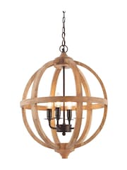 Gallery Home Light Wood Tobia Pendant Light - Image 8 of 8