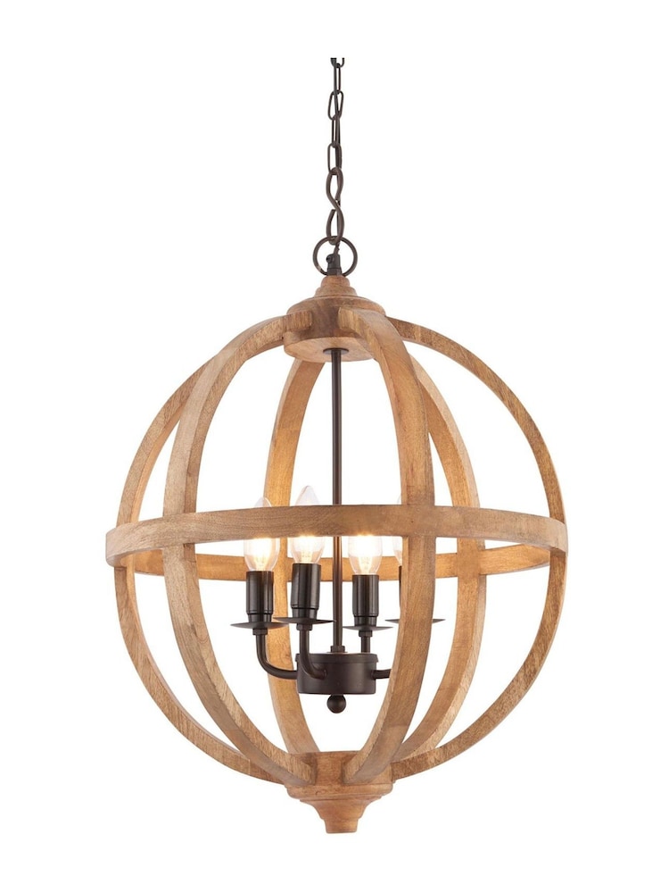 Gallery Home Light Wood Tobia Pendant Light - Image 8 of 8