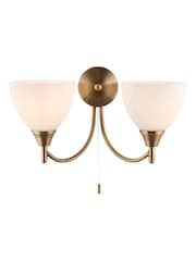 Gallery Home Brass Alder 2 Wall Light Satin - Image 1 of 1