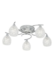 Gallery Home Chrome Bowen 5 Ceiling Lamp - Image 1 of 1
