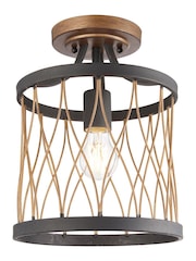Gallery Home Black Halston Ceiling Lamp - Image 1 of 1
