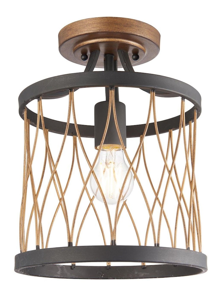 Gallery Home Black Halston Ceiling Lamp - Image 1 of 1