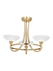Gallery Home Antique Brass Carlton 3 Ceiling Lamp - Image 1 of 1