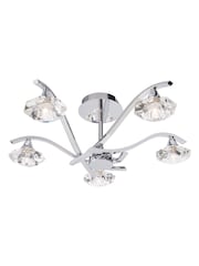 Gallery Home Chrome Lynford 5 Ceiling Lamp - Image 1 of 1