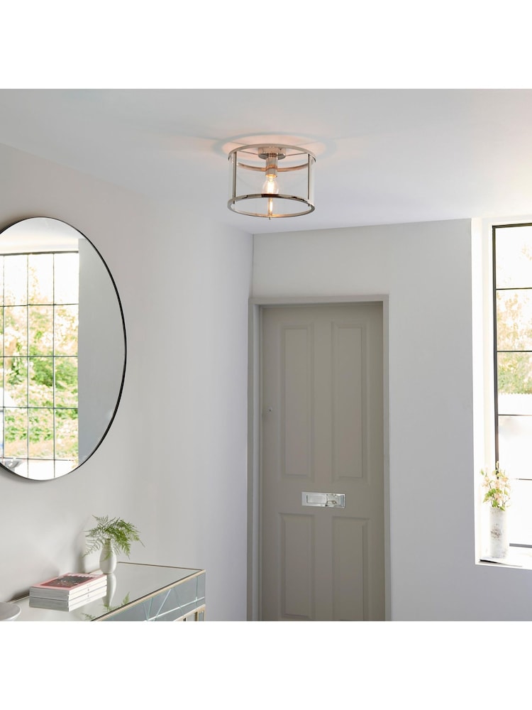 Gallery Home Silver Harlow 1 Ceiling Light - Image 1 of 7 Gallery Home Silver Harlow 1 Ceiling Light - Image 1 of 7