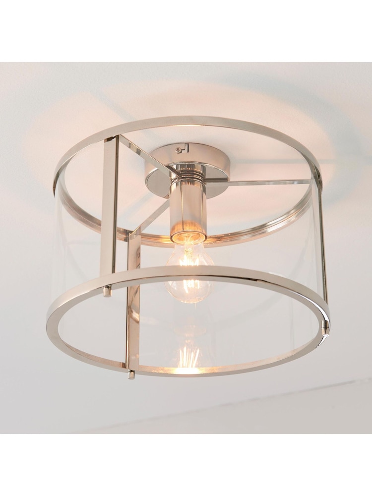 Gallery Home Silver Harlow 1 Ceiling Light - Image 2 of 7 Gallery Home Silver Harlow 1 Ceiling Light - Image 2 of 7