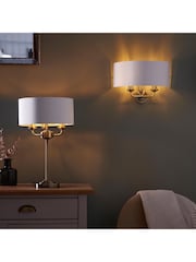 Gallery Home Brass Harrington 2 Wall Light Antique Brass - Image 1 of 3