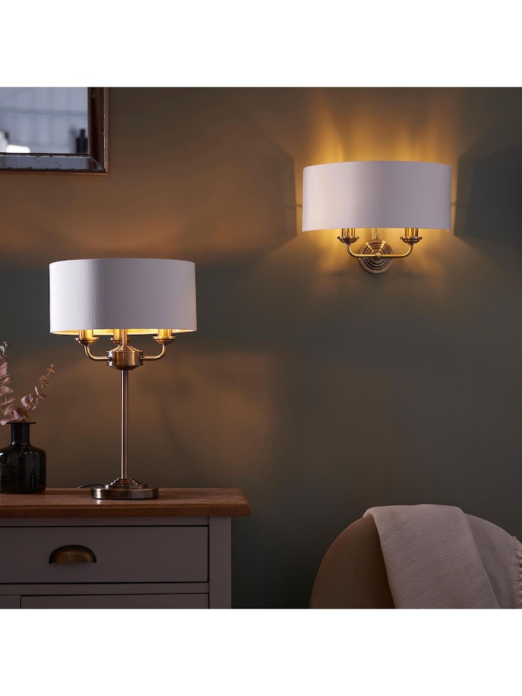 Gallery Home Brass Harrington 2 Wall Light Antique Brass - Image 1 of 3