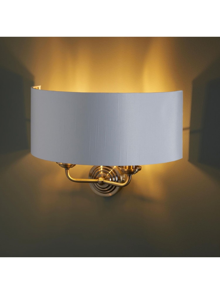 Gallery Home Brass Harrington 2 Wall Light Antique Brass - Image 2 of 3