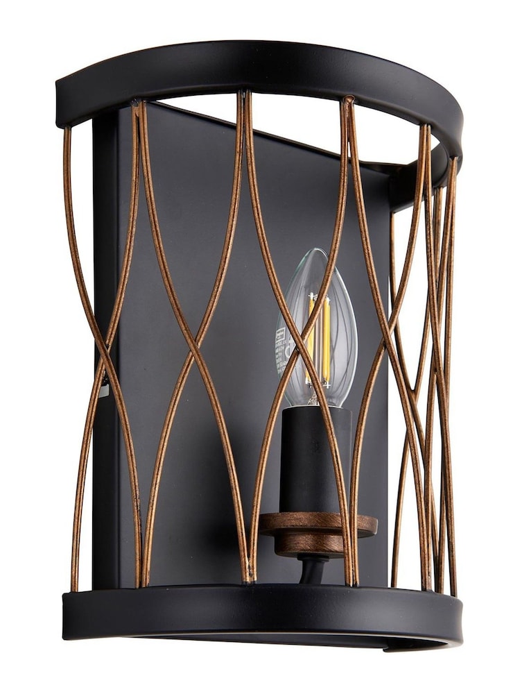 Gallery Home Black Halston Wall Light - Image 8 of 8 Gallery Home Black Halston Wall Light - Image 8 of 8