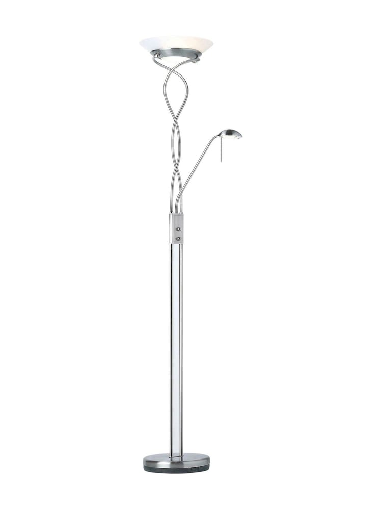 Gallery Home Chrome Monroe Satin Floor Lamp - Image 1 of 1