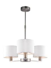 Gallery Home Silver Dalvin 3 Matt Nickel Pendant Light - Image 7 of 7