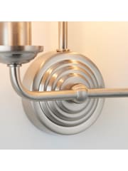 Gallery Home Natural Harrington 2 Wall Light Chrome - Image 2 of 9