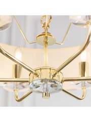 Gallery Home Brushed Brass Nixon 6 Pendant Light - Image 3 of 8