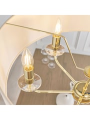 Gallery Home Brushed Brass Nixon 6 Pendant Light - Image 4 of 8