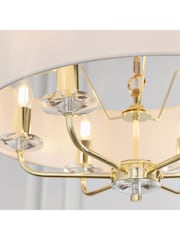 Gallery Home Brushed Brass Nixon 6 Pendant Light - Image 6 of 8