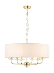 Gallery Home Brushed Brass Nixon 6 Pendant Light - Image 8 of 8