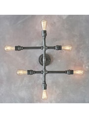 Gallery Home Silver Pipeline Ceiling Lamp - Image 4 of 7