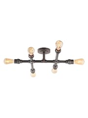 Gallery Home Silver Pipeline Ceiling Lamp - Image 7 of 7