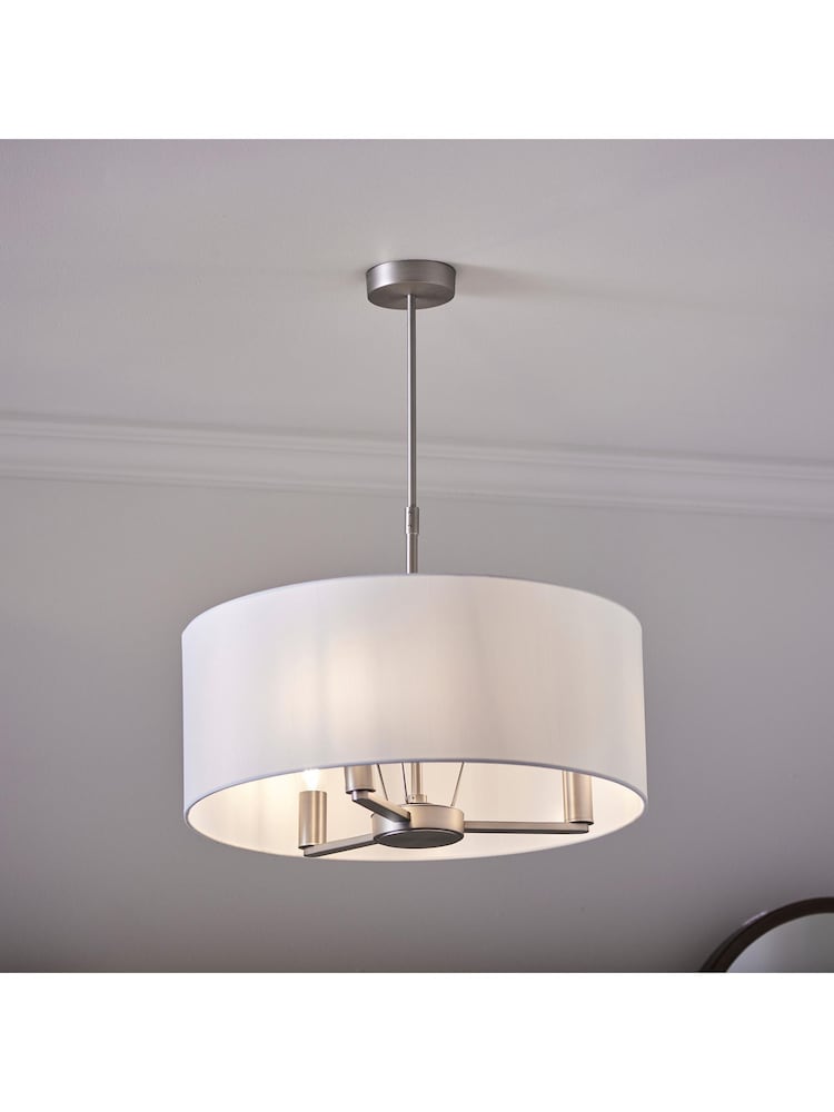 Gallery Home Silver Dalvin Matt Nickel Pendant Light - Image 2 of 7