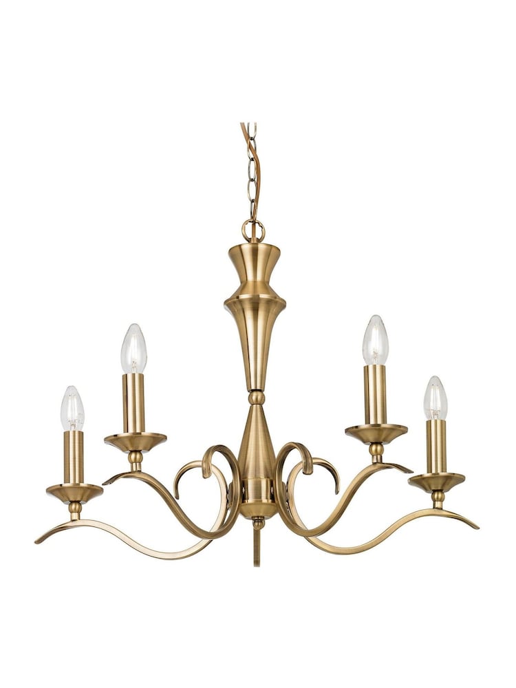 Gallery Home Antique Brass Korella 5 Pendant Light - Image 1 of 1