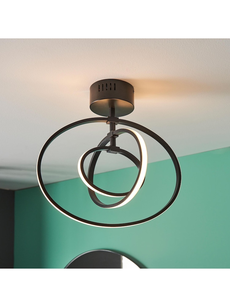 Gallery Home Black Avanta Ceiling Lamp - Image 2 of 7