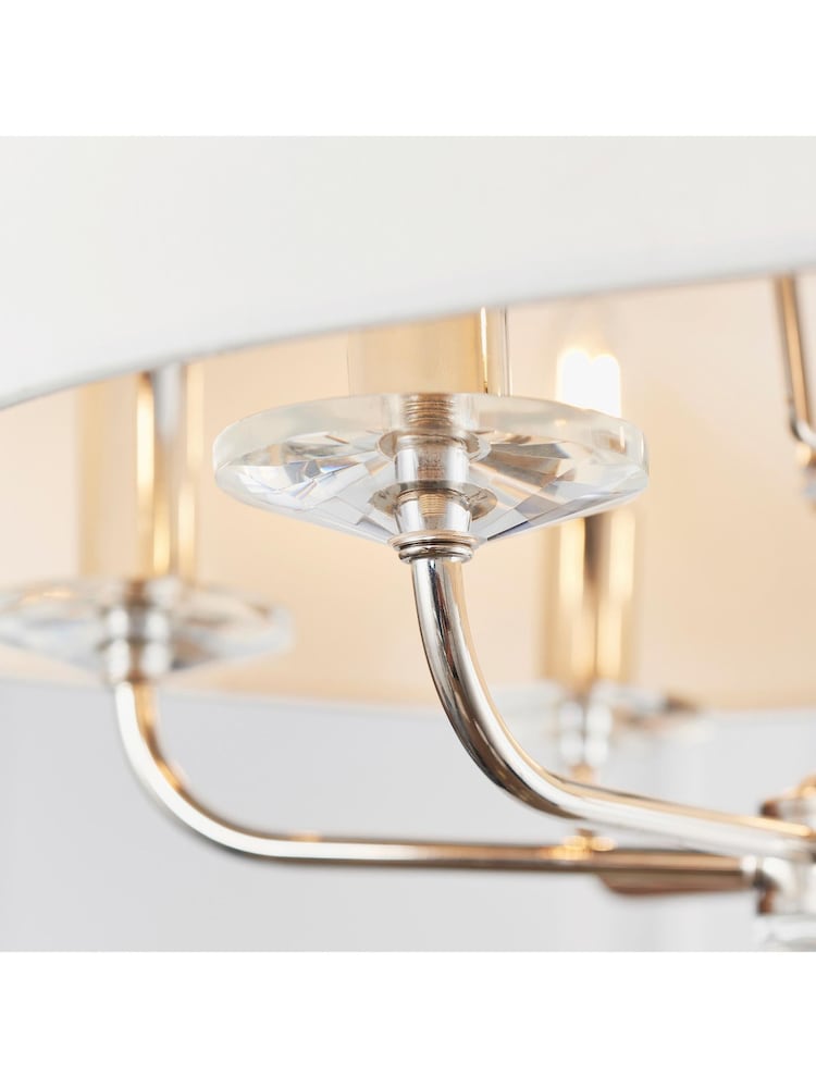 Gallery Home Silver Nixon 6 Bright Nickel Pendant Light - Image 2 of 8 Gallery Home Silver Nixon 6 Bright Nickel Pendant Light - Image 2 of 8