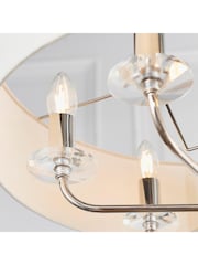 Gallery Home Silver Nixon 6 Bright Nickel Pendant Light - Image 5 of 8