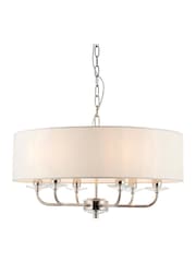 Gallery Home Silver Nixon 6 Bright Nickel Pendant Light - Image 7 of 8