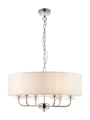 Gallery Home Silver Nixon 6 Bright Nickel Pendant Light - Image 8 of 8