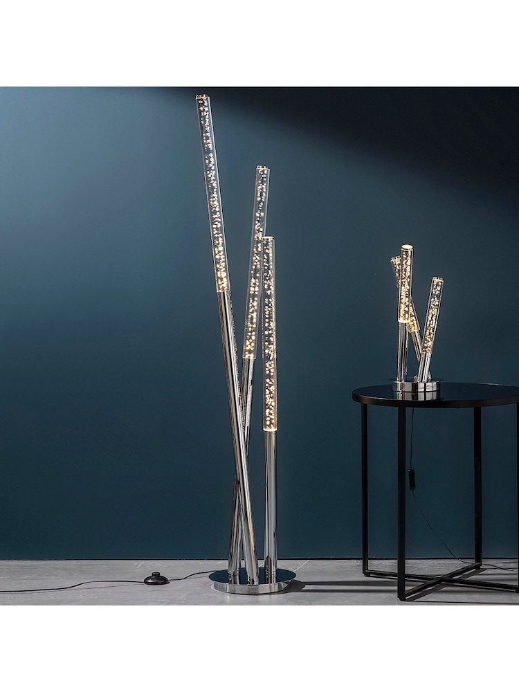 Gallery Home Silver Crystal Floor Lamp - Image 2 of 2