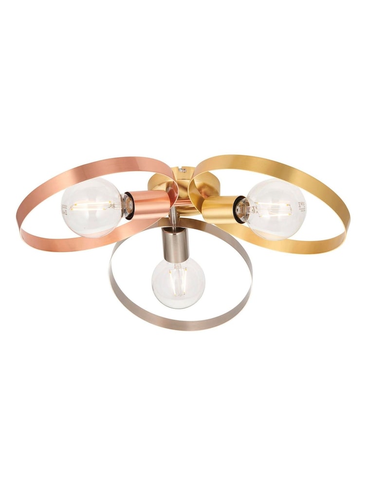 Gallery Home Brass Halo 3 Ceiling Light - Image 2 of 3