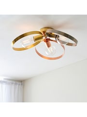 Gallery Home Brass Halo 3 Ceiling Light - Image 3 of 3