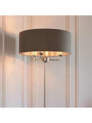 Gallery Home Charcoal Grey Harrington 3 Nickel Floor Light - Image 3 of 8