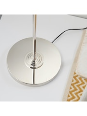 Gallery Home Charcoal Grey Harrington 3 Nickel Floor Light - Image 6 of 8