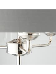 Gallery Home Charcoal Grey Harrington 3 Nickel Floor Light - Image 7 of 8