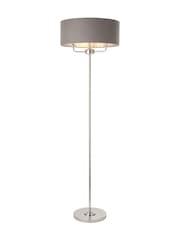 Gallery Home Charcoal Grey Harrington 3 Nickel Floor Light - Image 8 of 8