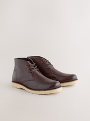 Tan Brown Sports Wedge Chukka Boots - Image 2 of 5