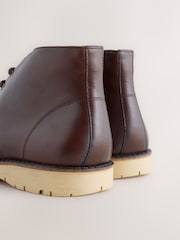 Tan Brown Sports Wedge Chukka Boots - Image 3 of 5